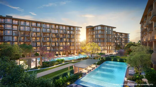 PEYLAA Phuket, Autograph Collection Residences — Внутренний двор с большим бассейном, Банг Тао и Лагуна, Пхукет