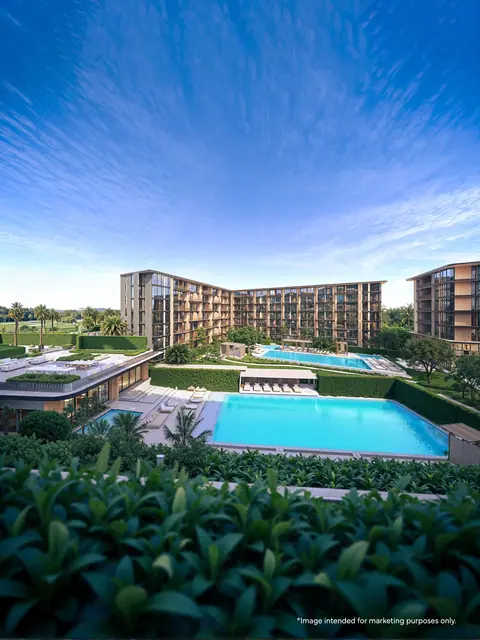 PEYLAA Phuket, Autograph Collection Residences — Панорама комплекса с главным бассейном, Банг Тао и Лагуна, Пхукет