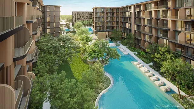 PEYLAA Phuket, Autograph Collection Residences — Бассейн B с балкона, Банг Тао и Лагуна, Пхукет