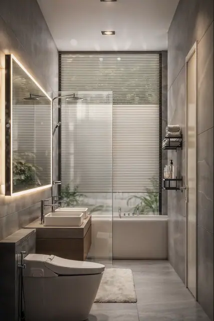 Sun Hills Proxima Villas — Ванная с ванной и душем, Банг Тао и Лагуна, Пхукет