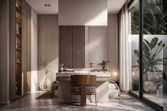 Sun Hills Proxima Villas — Мастер-спальня с выходом во внутренний двор, Банг Тао и Лагуна, Пхукет