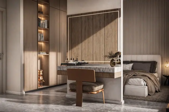 Sun Hills Proxima Villas — Мастер-спальня, рабочее место с подсветкой, Банг Тао и Лагуна, Пхукет