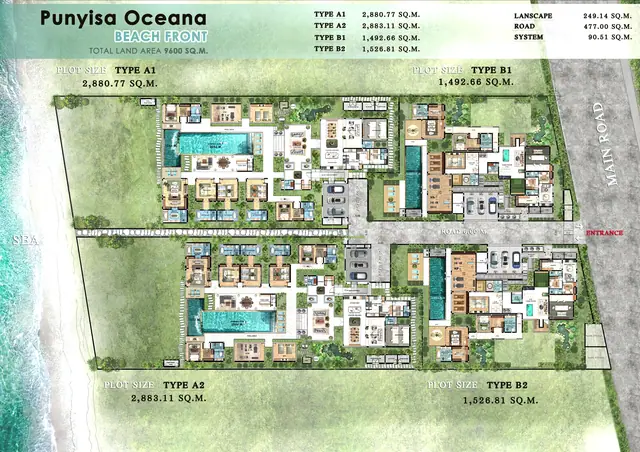 Punyisa Oceana — Генплан посёлка, Натай (Пханг Нга), Пхукет