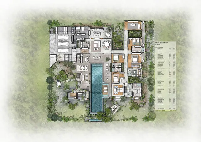 Punyisa Pachira — Тип A+ · 5 спален + кабинет · 1 235 м², Банг Тао и Лагуна, Пхукет