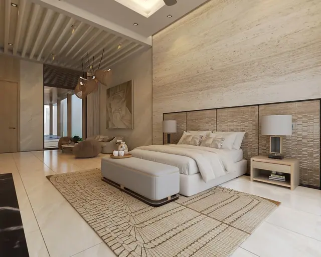 Punyisa Casua — Спальня с деревянным потолком, Банг Тао и Лагуна, Пхукет