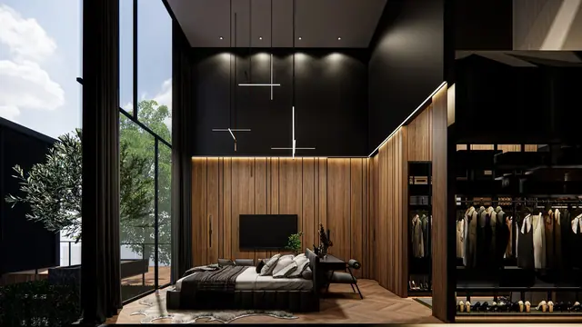 Qnity by Wallaya Villas — Спальня с гардеробом, Банг Тао и Лагуна, Пхукет