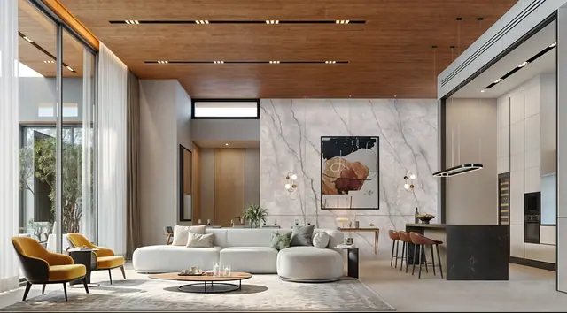 Redwood Lakeside — Гостиная с зоной отдыха и столовой, Банг Тао и Лагуна, Пхукет