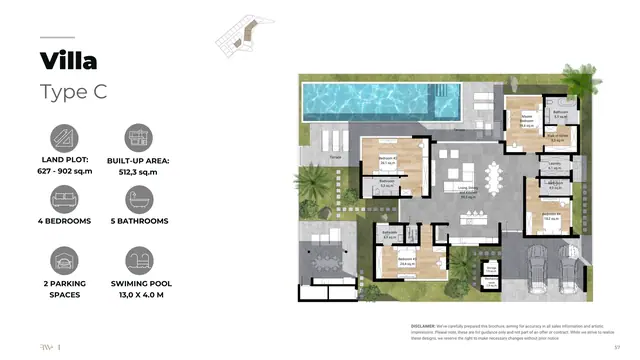 Redwood Lakeside — Тип C — 4 спальни · 512 м² (1 этаж), Банг Тао и Лагуна, Пхукет