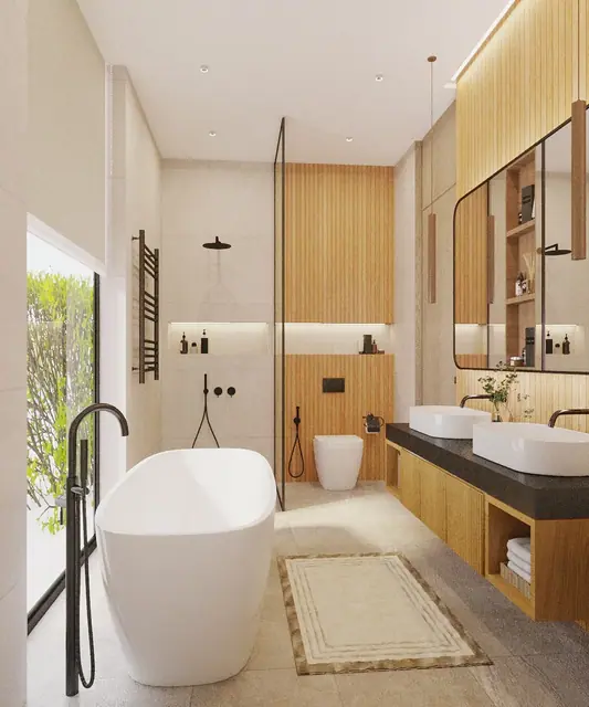 Redwood Lakeside — Мастер-ванная с отдельно стоящей ванной, Банг Тао и Лагуна, Пхукет