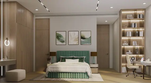 Redwood Lakeside — Спальня с зелёным изголовьем, Банг Тао и Лагуна, Пхукет
