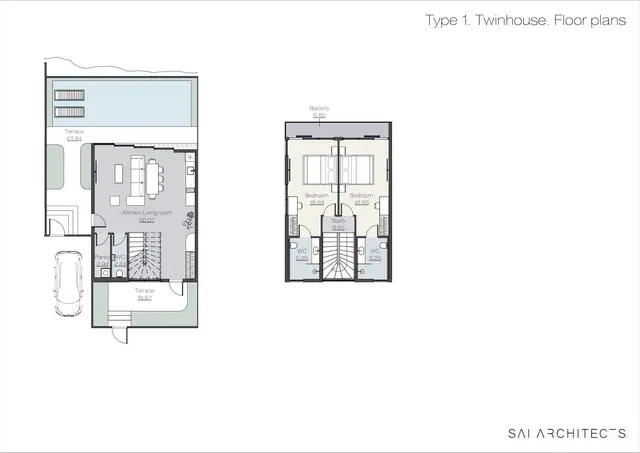 Rise Villas — Твинхаус тип 1 · 2 спальни, Банг Тао и Лагуна, Пхукет