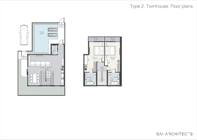 Rise Villas — Твинхаус тип 2 · 2 спальни, Банг Тао и Лагуна, Пхукет