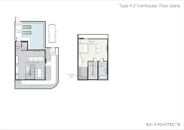 Rise Villas — Твинхаус тип 4.2 · 1 спальня, Банг Тао и Лагуна, Пхукет