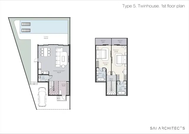 Rise Villas — Твинхаус тип 5 · 2 спальни, Банг Тао и Лагуна, Пхукет