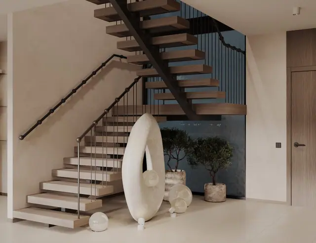 Rise Villas — Лестница со скульптурой, Банг Тао и Лагуна, Пхукет