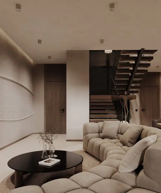 Rise Villas — Гостиная вечером, Банг Тао и Лагуна, Пхукет