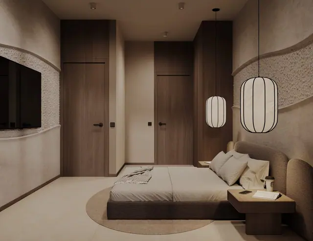 Rise Villas — Спальня с гардеробом, Банг Тао и Лагуна, Пхукет