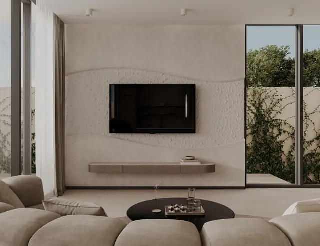 Rise Villas — Гостиная с телевизором, Банг Тао и Лагуна, Пхукет