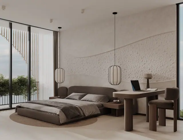Rise Villas — Спальня с панорамным окном, Банг Тао и Лагуна, Пхукет