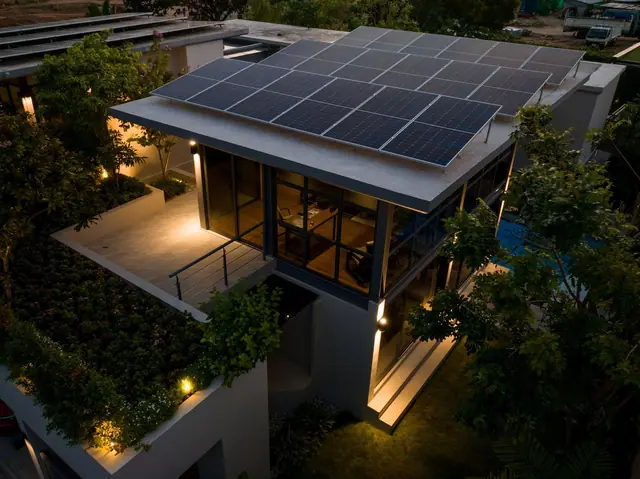 Riverhouse Phuket — Вилла ночью с высоты, Банг Тао и Лагуна, Пхукет