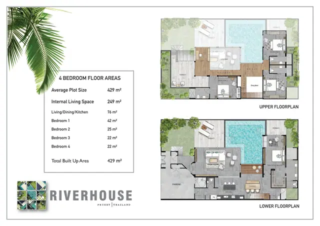Riverhouse Phuket — 4 спальни · 429 м², Банг Тао и Лагуна, Пхукет