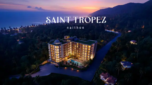 Saint Tropez Naithon — Ночной вид на комплекс с высоты, Лаян, Пхукет