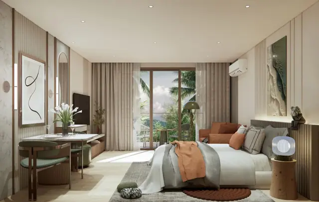 Saint Tropez Naithon — Студия тип A1 · 36.80 м² — гостиная зона, Лаян, Пхукет