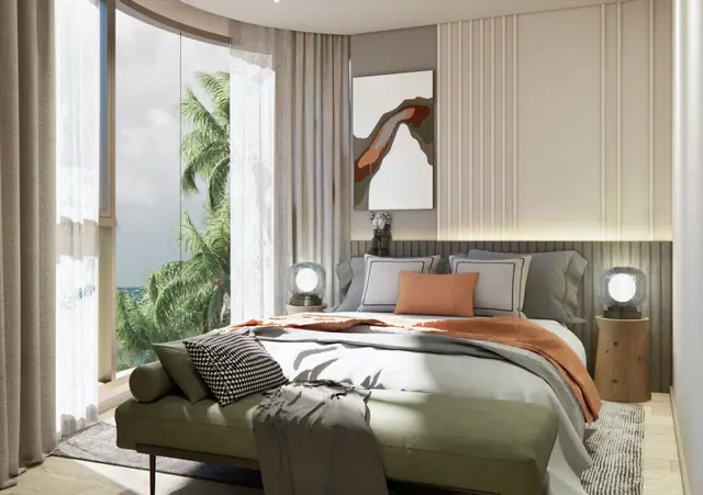 Saint Tropez Naithon — 2 спальни тип A3 — спальня, Лаян, Пхукет