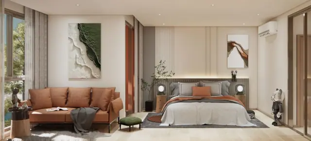 Saint Tropez Naithon — Студия тип A4 · 37.42 м² — диван и кровать, Лаян, Пхукет
