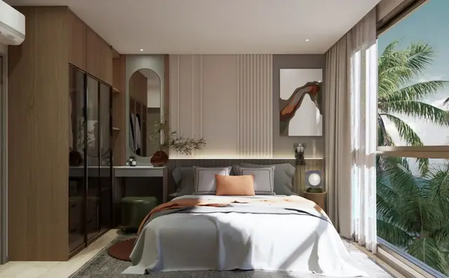 Saint Tropez Naithon — 2 спальни тип B1 — главная спальня, Лаян, Пхукет