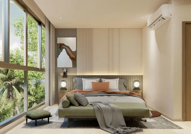 Saint Tropez Naithon — 2 спальни тип B2 — спальня, Лаян, Пхукет