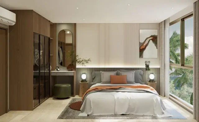 Saint Tropez Naithon — 2 спальни тип C2 — спальня, Лаян, Пхукет