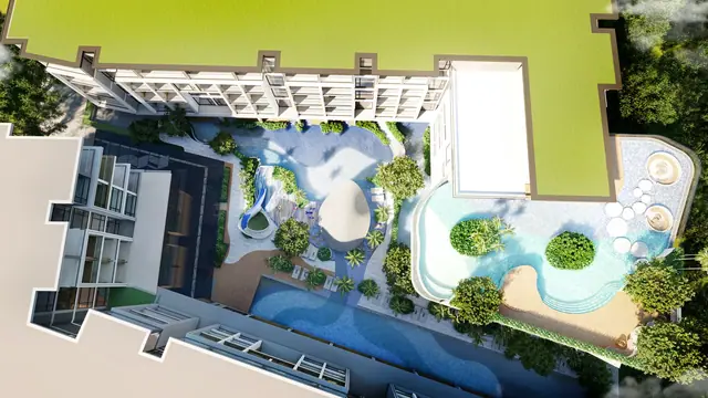 Sea Heaven Beachfront Phase 3.1 — Аквазона комплекса сверху, Лаян, Пхукет