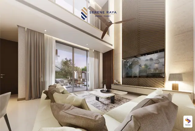 Serene Raya Bangjo — Двухэтажная вилла: гостиная, Банг Тао и Лагуна, Пхукет