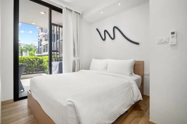 Skypark Aurora — Квартира 2A-2 · 2 спальни, 40 м² · первый этаж с садом, Банг Тао и Лагуна, Пхукет