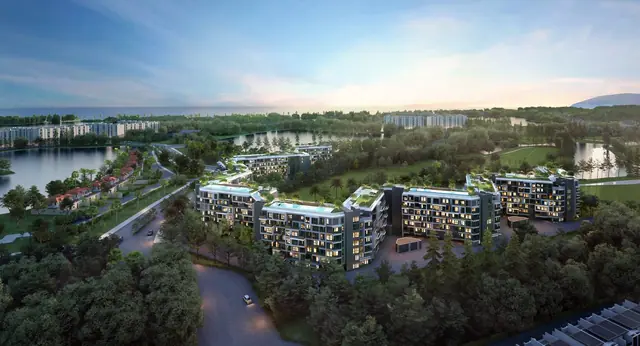 Skypark Celeste — Рендер: комплекс на закате, Банг Тао и Лагуна, Пхукет