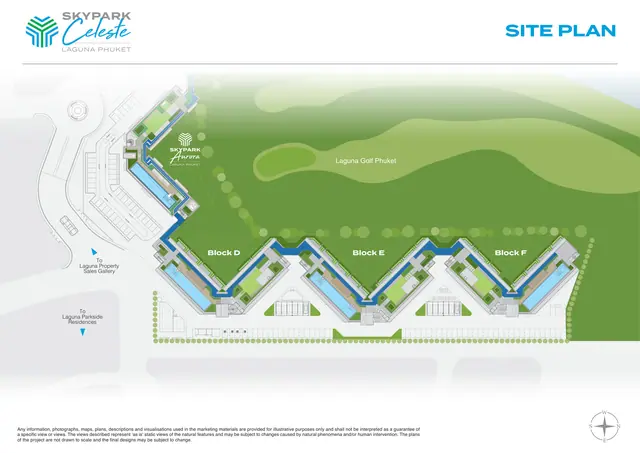 Skypark Celeste — Ситуационный план: корпуса D, E, F, Банг Тао и Лагуна, Пхукет