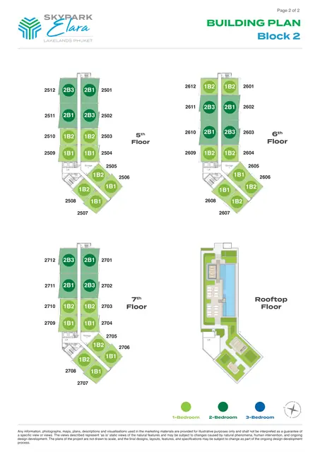 Skypark Elara Lakelands — Блок 2 — верхние этажи и крыша, Банг Тао и Лагуна, Пхукет