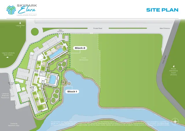 Skypark Elara Lakelands — Генплан комплекса, Банг Тао и Лагуна, Пхукет