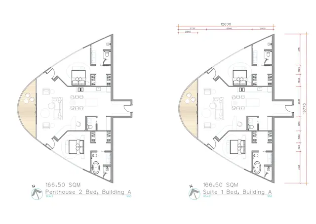 Sole Mio Residences — Пентхаус, 2 спальни · 166 м², Банг Тао и Лагуна, Пхукет