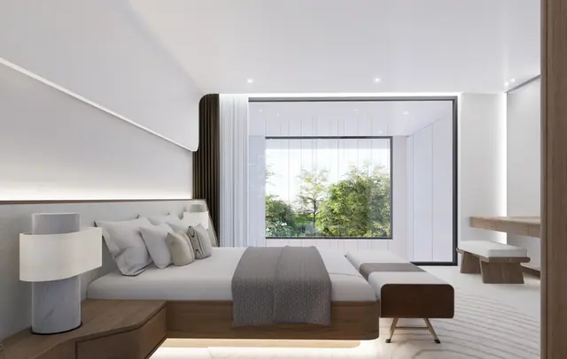 Sole Mio Residences — Спальня с окном в пол · дуплекс, 2 спальни, Банг Тао и Лагуна, Пхукет