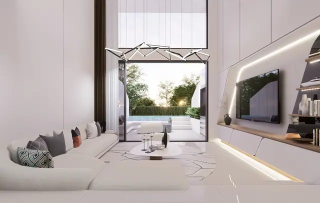 Sole Mio Residences — Гостиная с выходом на террасу · дуплекс, 2 спальни, Банг Тао и Лагуна, Пхукет