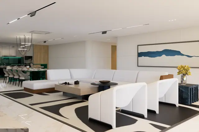 Sole Mio Residences — Гостиная · пентхаус, 3 спальни, 487 м², Банг Тао и Лагуна, Пхукет