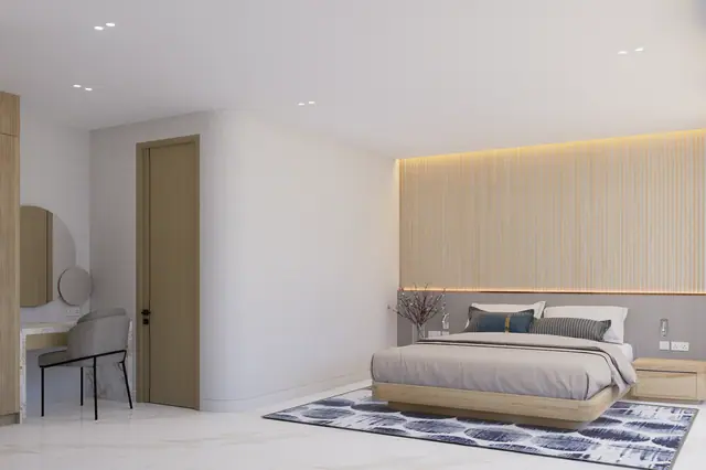 Sole Mio Residences — Спальня, вид от входа · пентхаус, 3 спальни, Банг Тао и Лагуна, Пхукет