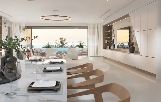 Sole Mio Residences — Обеденная зона у стеллажа · пентхаус, 4 спальни, Банг Тао и Лагуна, Пхукет