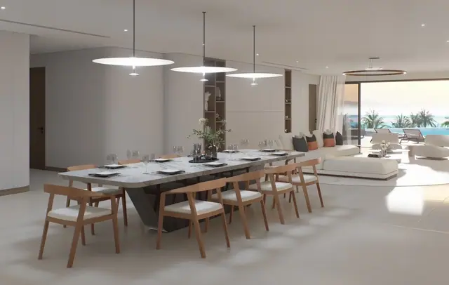 Sole Mio Residences — Обеденный стол с видом на море · пентхаус, 4 спальни, Банг Тао и Лагуна, Пхукет