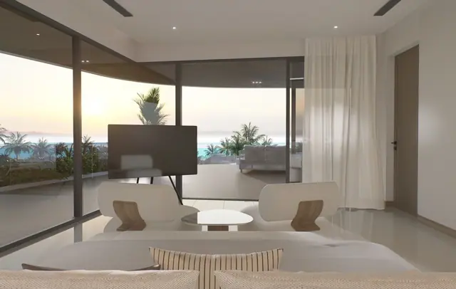 Sole Mio Residences — Гостиная на закате · пентхаус, 4 спальни, Банг Тао и Лагуна, Пхукет