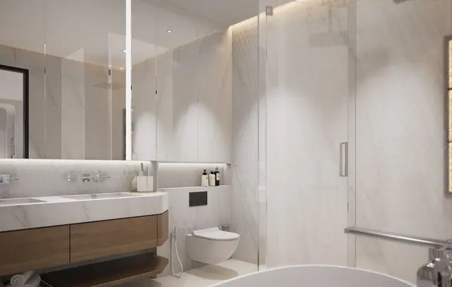 Sole Mio Residences — Ванная с зеркалом во всю стену · пентхаус, 4 спальни, Банг Тао и Лагуна, Пхукет