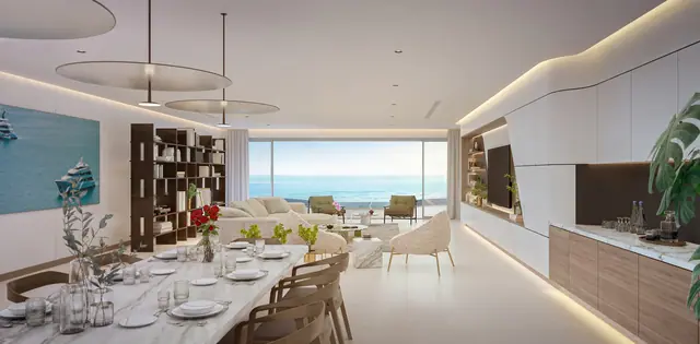 Sole Mio Residences — Столовая у кухни с видом на море · пентхаус, 4 спальни, Банг Тао и Лагуна, Пхукет