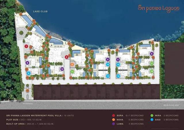 Sri Panwa Lagoon — План: виллы Waterfront Pool, Банг Тао и Лагуна, Пхукет